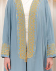 Denim Blue Aghabani Bisht- Final Sale