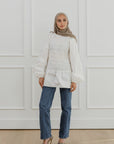 White Cotton Smocked Tunic