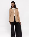 Camel Buckled Blazer Tunic *ships 11/10