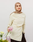 Buttercream Cotton Ruched Tunic - Final Sale