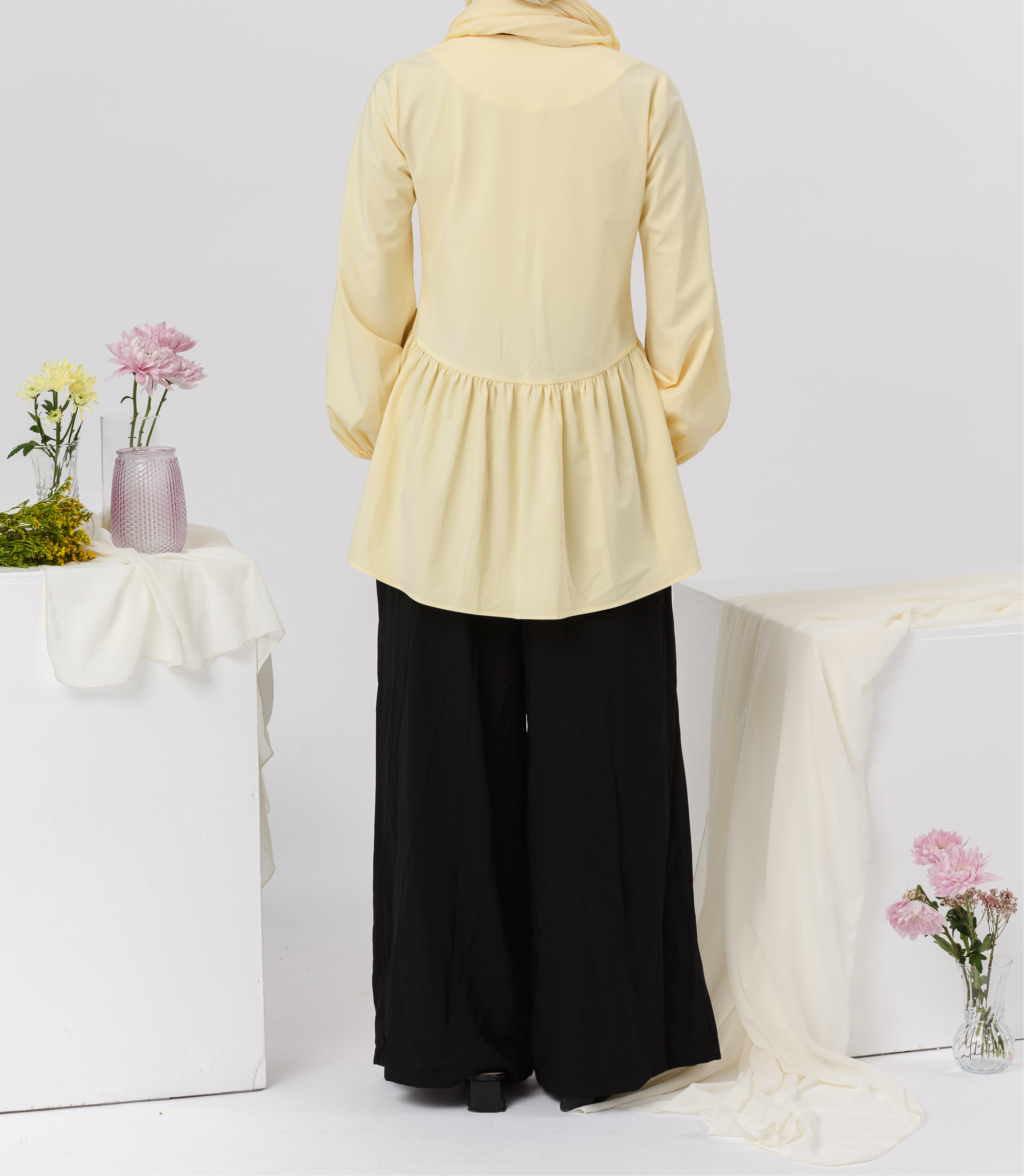 Butter Yellow Bow Tie Tunic