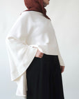 Black & Cream Cape Tunic Set