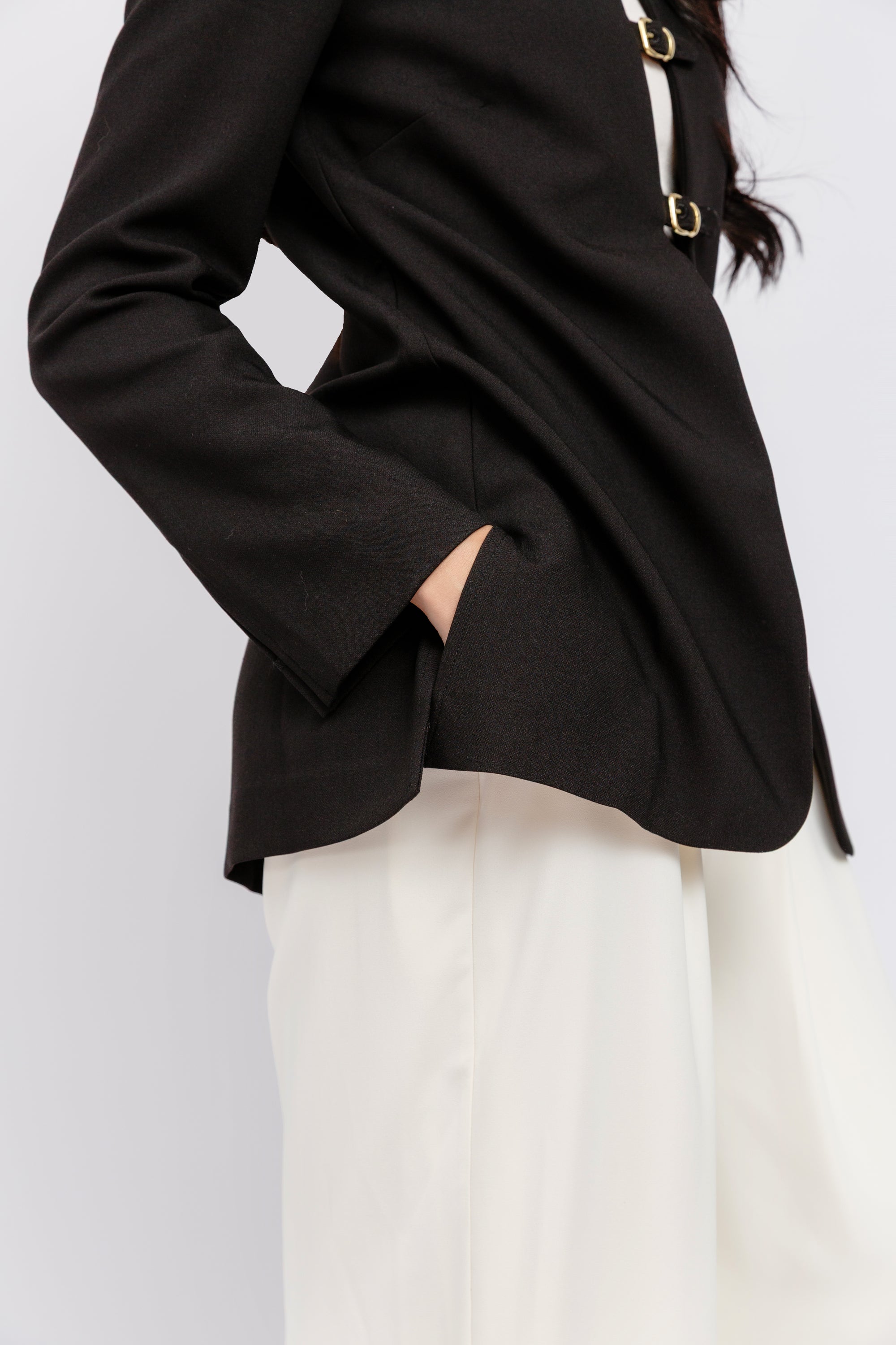 Black Buckled Blazer Tunic *ships 11/10