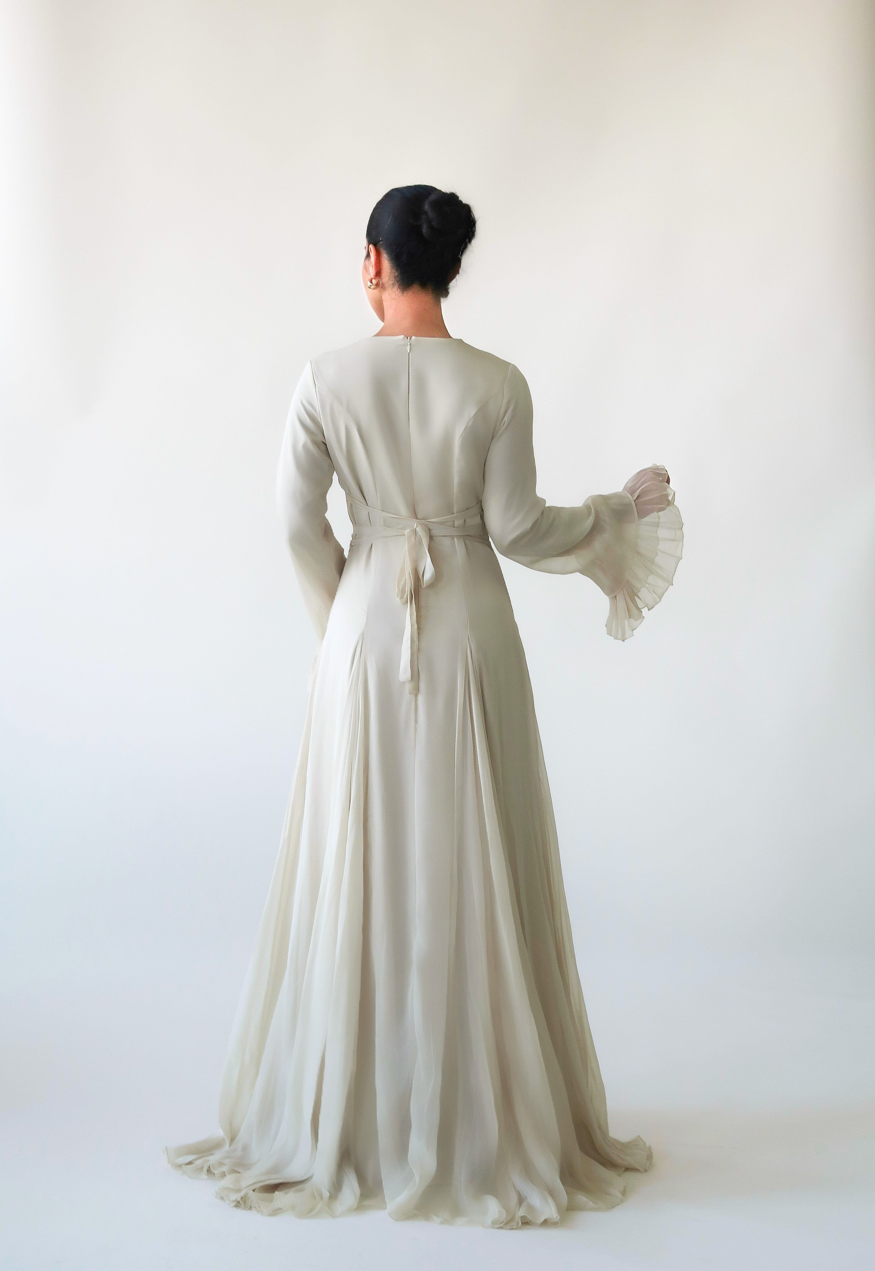summer evening dress with sleeves LaDivine CD0192 Long Sleeve Evening Formal Dress