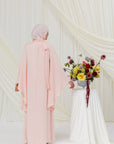 Powder Pink Tie Neck Maxi Dress- Final Sale