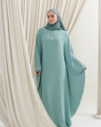 Sea Green Beaded Kaftan Gown- Final Sale