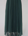 Hunter Green Pleated Chiffon Skirt - Final Sale