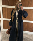 Navy Cinched Cloak