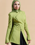 Fern Green Buttoned Blazer Tunic