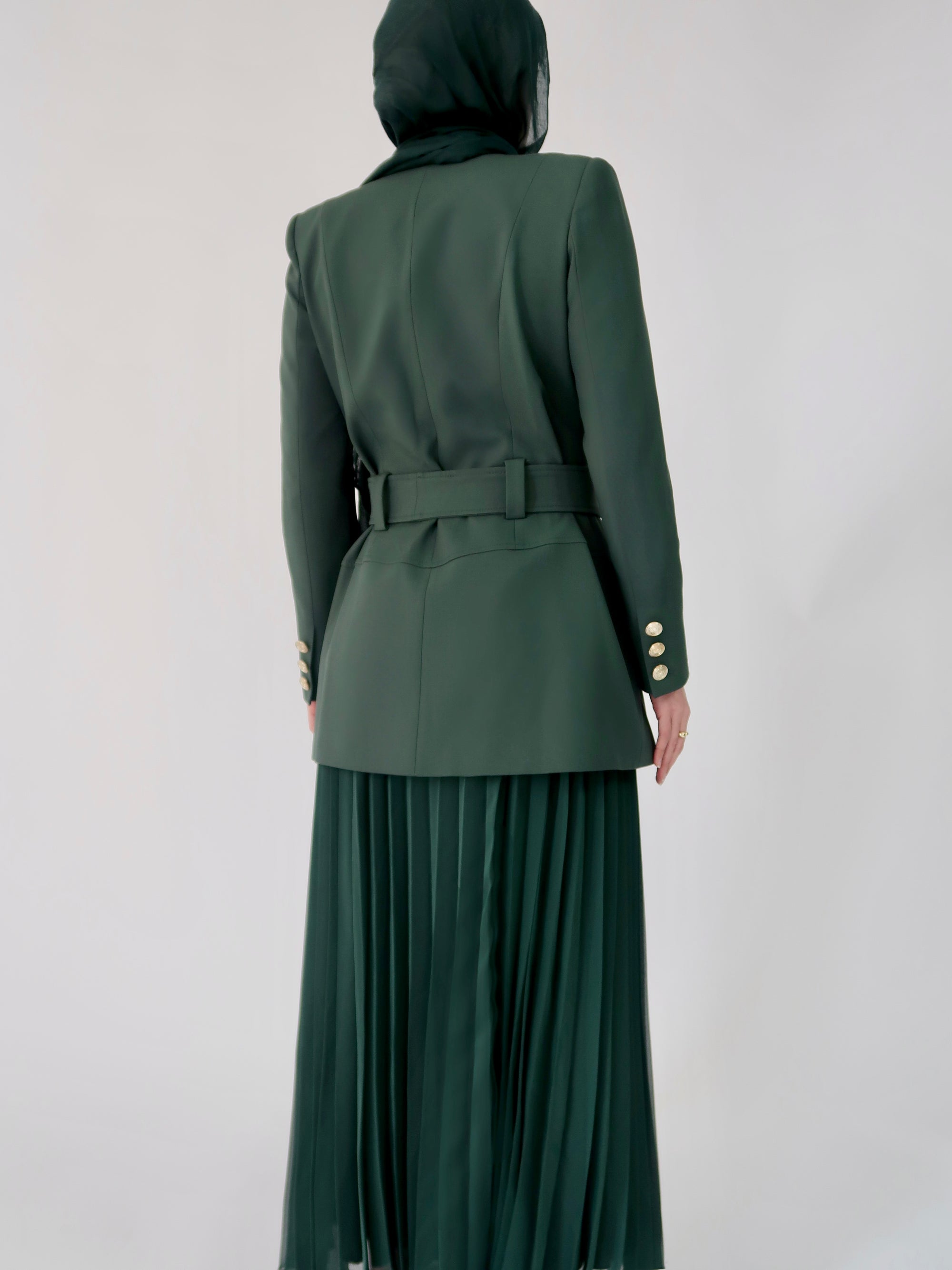 Hunter Green SE Belted Jacket - Final Sale