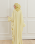 Butter Yellow Draped Hardware Kaftan