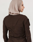 Dark Espresso Cotton Ruched Tunic