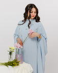 Baby Blue Beaded Kaftan Gown- Final Sale