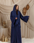 Midnight Navy Low Waisted Abaya Set (2 pcs) - Final Sale
