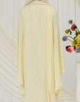 Butter Yellow Tie Neck Maxi Dress