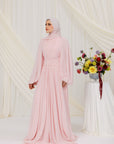 Orchid Pink Structured Belt Gown