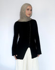 Black Gold Buttoned Sweater