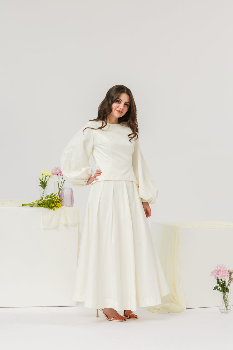 THE TOÉ VENICE BALLOON SKIRT（ivory） Venice Balloon Skirt – THE TOÉ