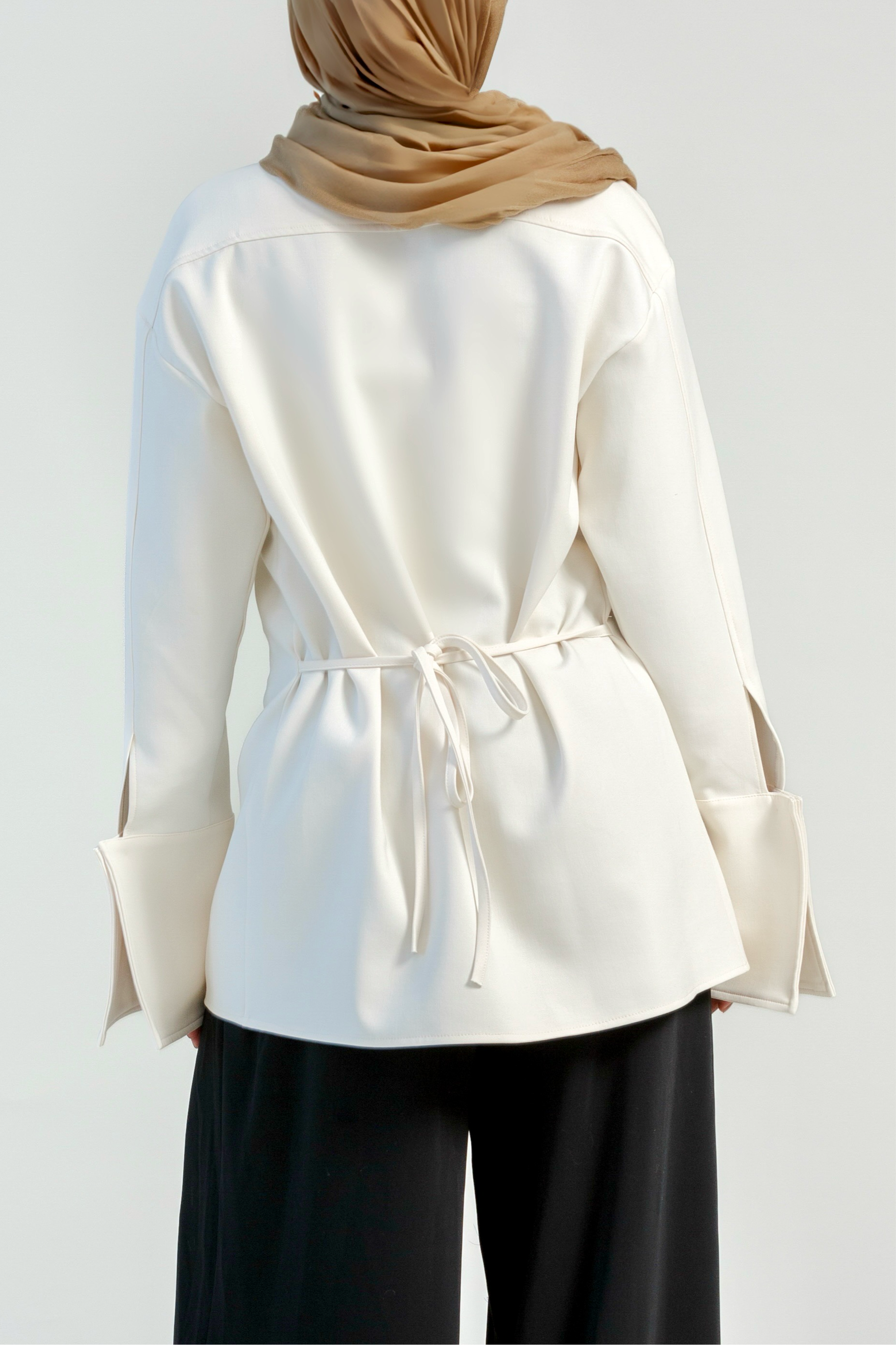 Cream Utility Slit Tunic