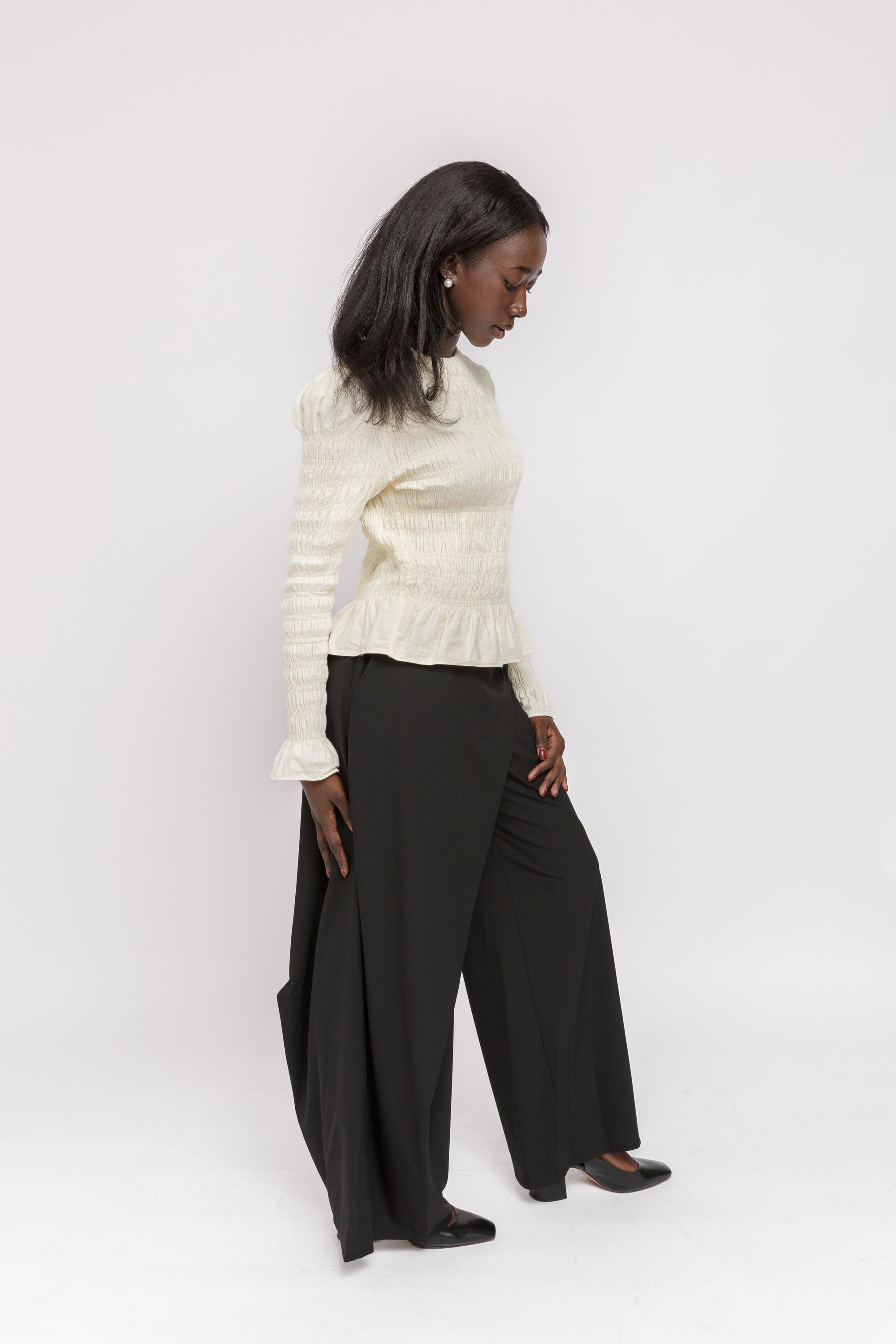 Black Foldover Pants