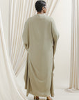 Khaki Belted Kaftan- Final Sale