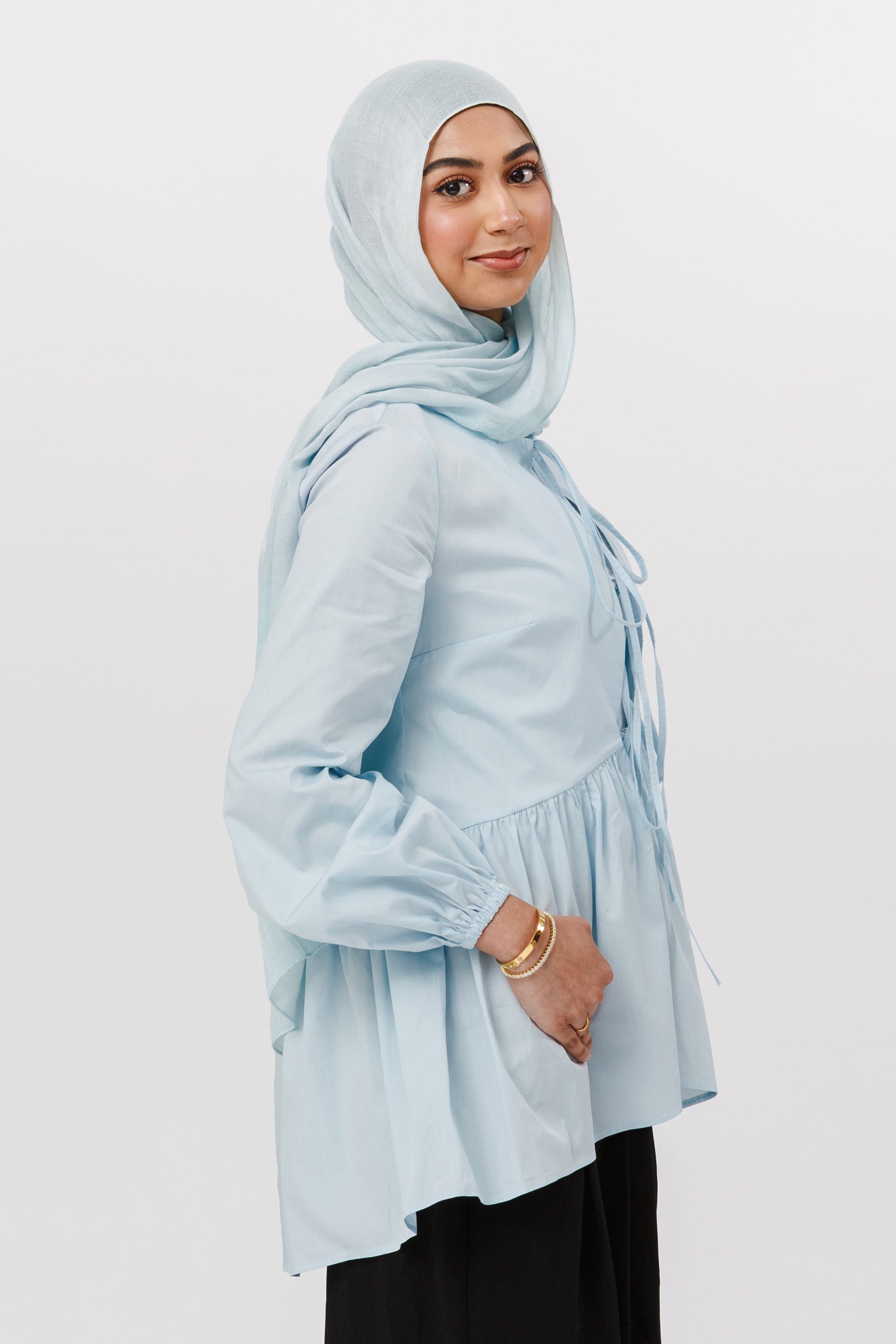 Sky Blue Bow Tie Tunic