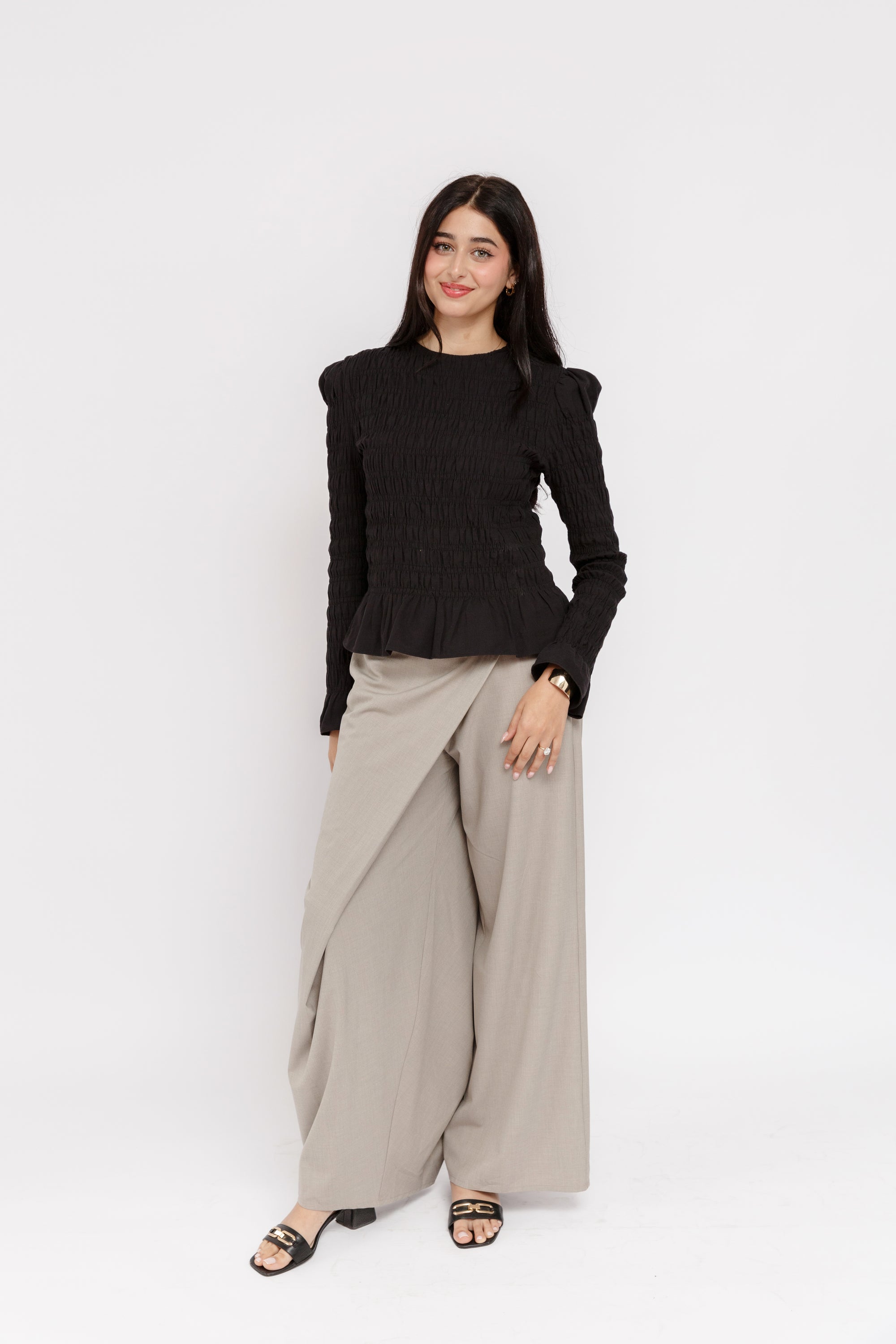 Taupe Foldover Pants