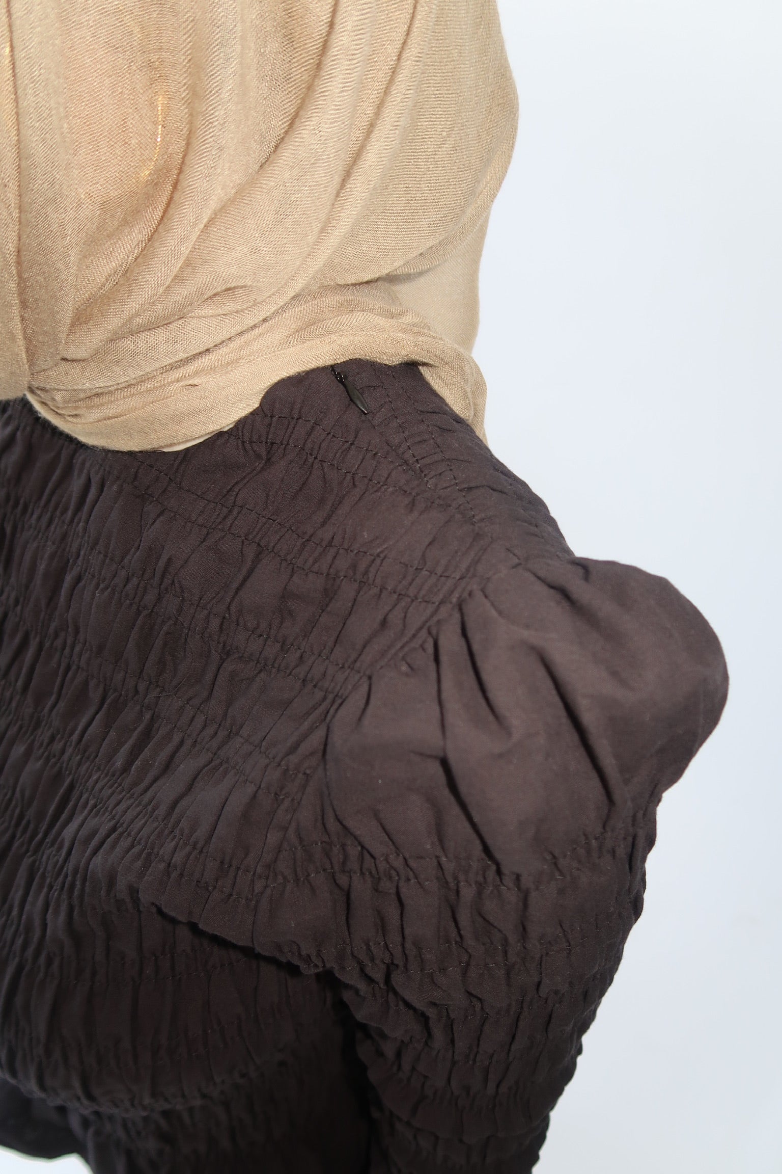 Black Ruched Top & Maxi Skirt Set