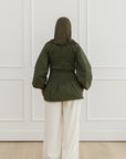 Dark Moss Cotton Smocked Tunic