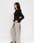 Taupe Foldover Pants