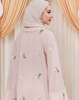 Mauve Pink Yasmin Embroidered Abaya
