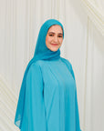 Aquamarine Matte Chiffon Scarf