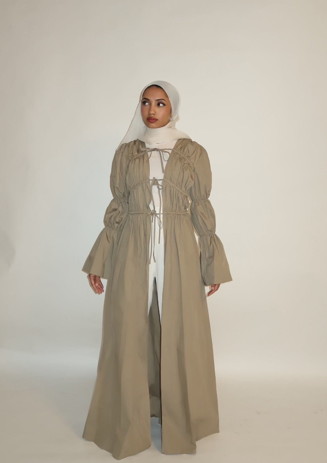 Khaki Cinched Cloak