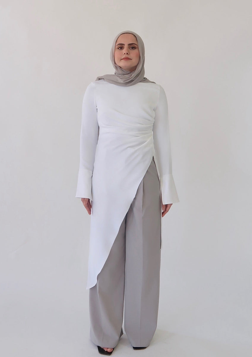 Seam Detail Slit Pants Beige | NA-KD