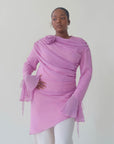 Orchid Draped Rose Tunic- Final Sale