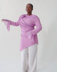 Orchid Draped Rose Tunic- Final Sale