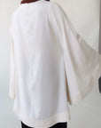 Black & Cream Cape Tunic Set