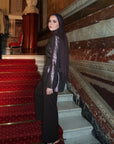Mauve Purple Taffeta Peplum Tunic