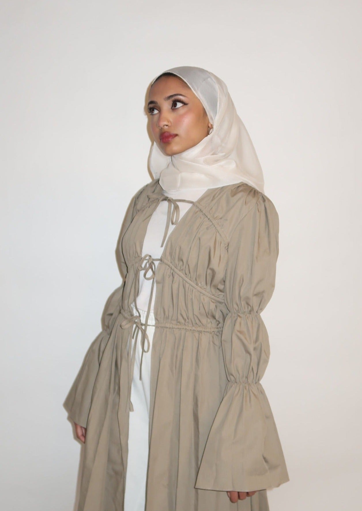 Khaki Cinched Cloak