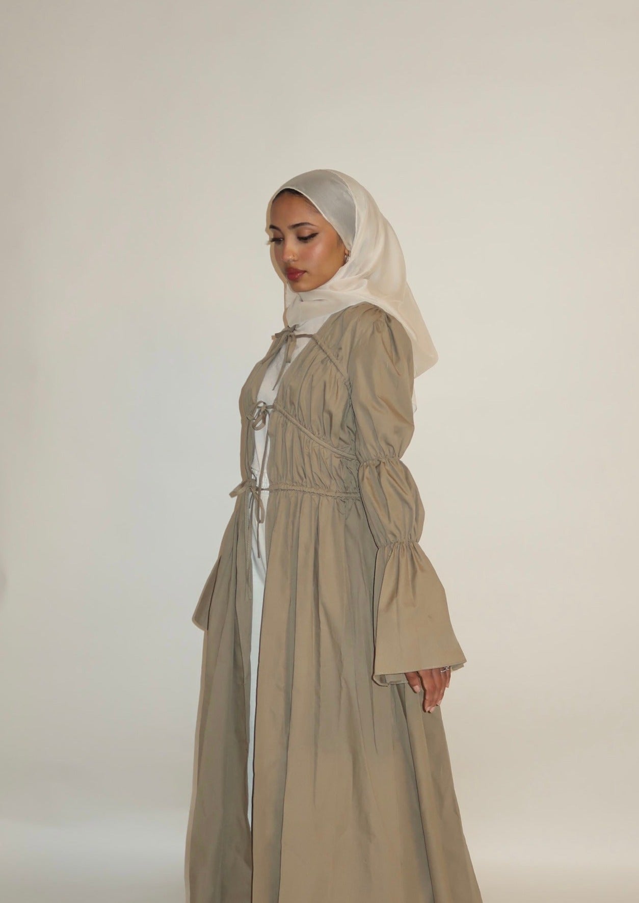 Khaki Cinched Cloak