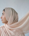 Crepe Blush Shimmering Scarf