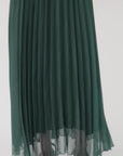 Hunter Green Pleated Chiffon Skirt - Final Sale