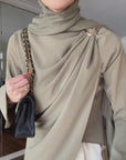 Khaki Floor Length Hardware Tunic- Final Sale