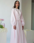 Orchid Pink Balloon Top & Maxi Skirt Set- Final Sale