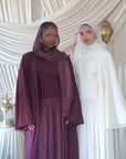 Plum Low Waisted Abaya Set (2 pcs)- Final Sale