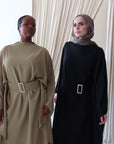 Khaki Belted Kaftan- Final Sale