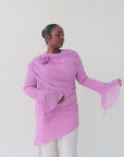 Orchid Draped Rose Tunic- Final Sale