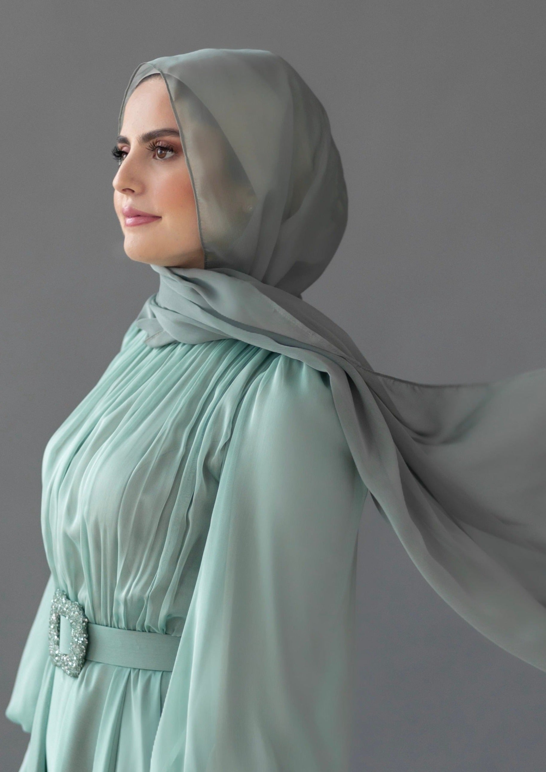 Sage Green Shimmering Scarf Summer Evenings Sage Green Shimmering Scarf Summer Evenings