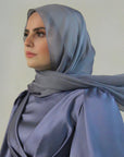 Pewter Gray Shimmering Scarf