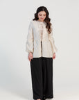 Pearl Cream Bow Tie Tunic